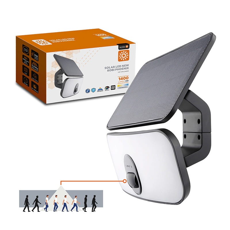 Naświetlacz LED SOLARNY 13W PHOENIX 4000K PIR 1400lm_4