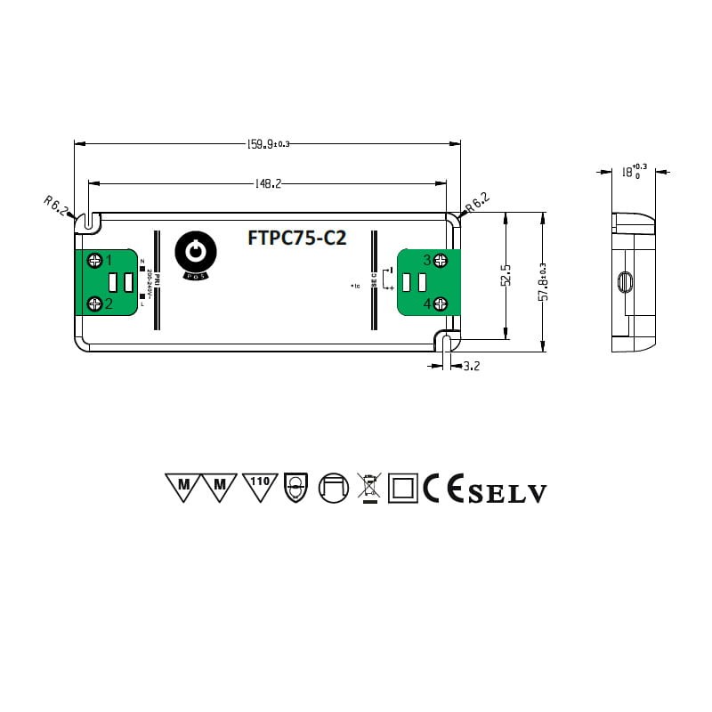 Zasilacz LED 75W 24V 3,12A meblowy POS Power FTPC75V24-C2_1