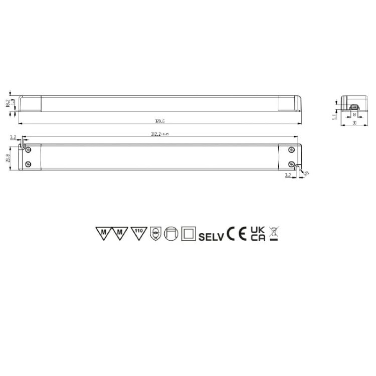 Zasilacz LED 200W 24V 8,33A meblowy SLIM POS Power FTPC200V24-S3_1