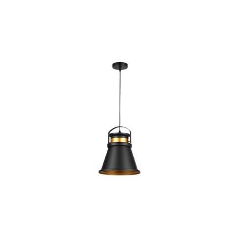 Lampa sufitowa wisząca 1xE27 Tao czarna + miedź