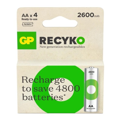 Akumulator GP R06 AA 2600mAh ReCyko+ - 4 szt. opakowanie