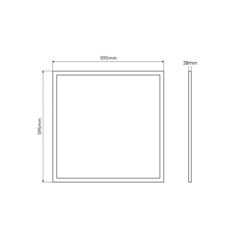 Panel LED LEDline LITE 2in1 40W 4000K 4000lm Backlit 595x595mm wymiary