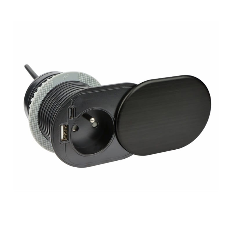 Gniazdo meblowe Slide Box z USB A+C wpuszczane