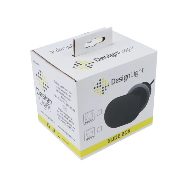 Gniazdo meblowe Slide Box z USB A+C wpuszczane opakowanie