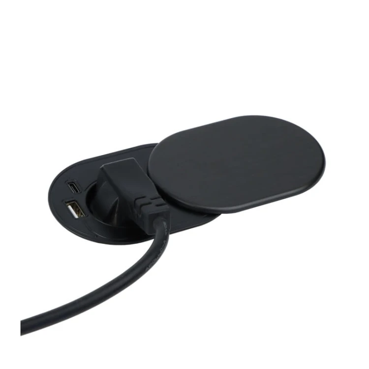 Gniazdo meblowe Slide Box z USB A+C wpuszczane z przewodem