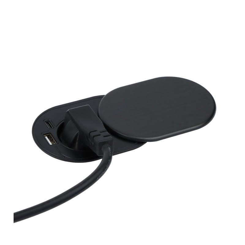 Gniazdo meblowe Slide Box z USB A+C wpuszczane z przewodem