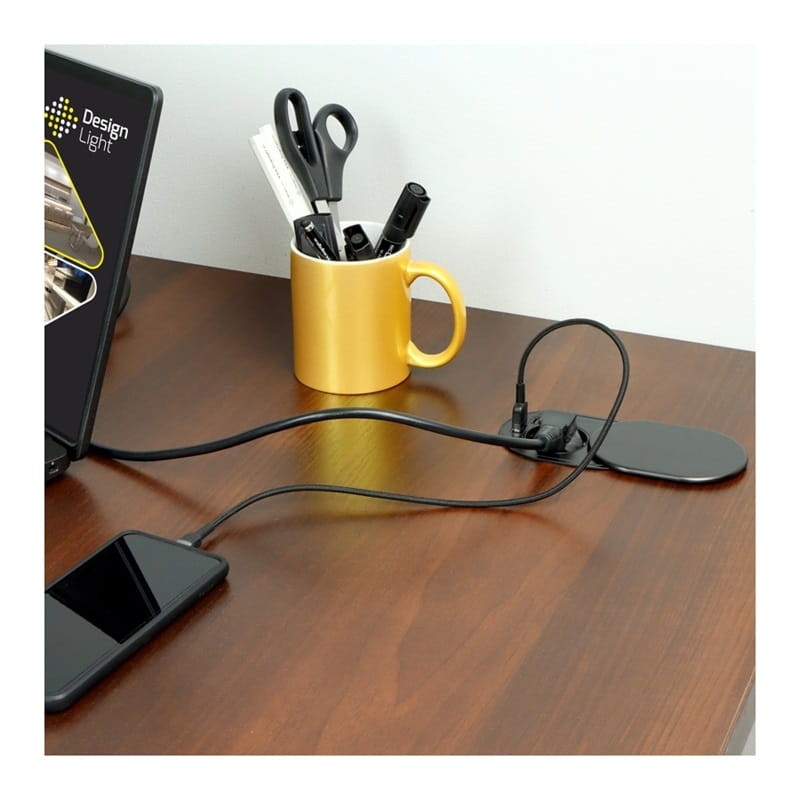 Gniazdo meblowe Slide Box z USB A+C wpuszczane zdjęcie poglądowe