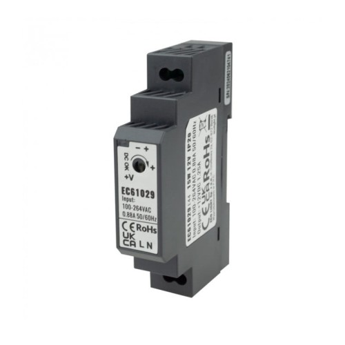 Zasilacz LED 15W 12V DC 1,25A na szynę DIN Premium
