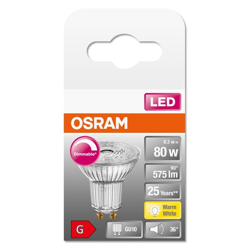 Żarówka LED GU10 8,3W 2700K 36° ściemnialna