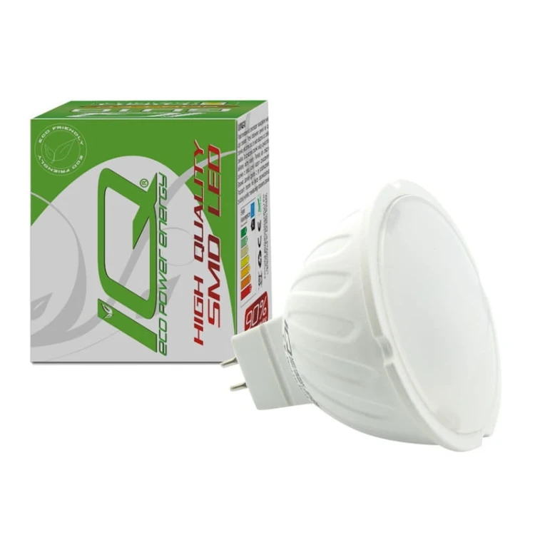 ŻARÓWKA LED MR16, GU5,3 7W 230V biała ciepła z opakowaniem