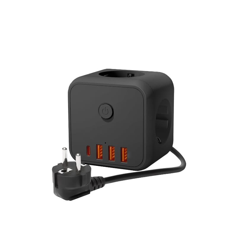 Przedłużacz rozgałęźnik Linea PRO Cube 3 gniazda 230V kabel 1,5m + 4xUSB