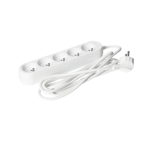 Przedłużacz 5 gniazd Linea 3m 10A z uziemieniem
