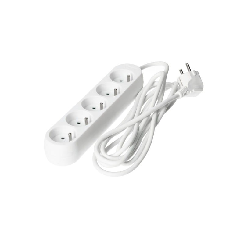 przedłużacz 10A 5 gniazd 3 metry
