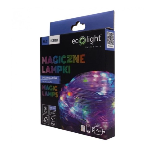 Zestaw taśma LED RGB milion kolorów IP65 10m. 200LED DC5V USB + pilot