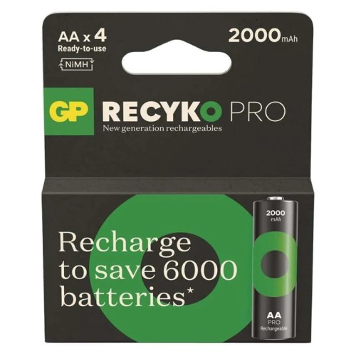 Akumulatory GP R06 AA 2000mAh ReCyko PRO - 6 szt. opakowanie