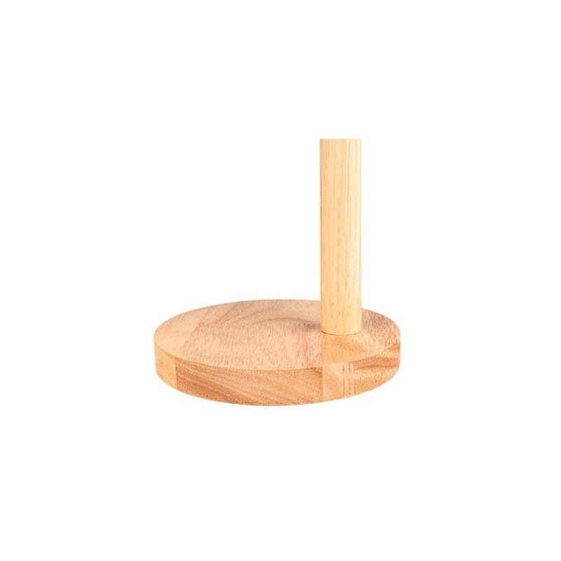 Lampka biurkowa WOODY E27 czarna drewniana podstawka