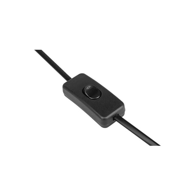 Lampka biurkowa WOODY E27 czarna + drewno z włącznikiem
