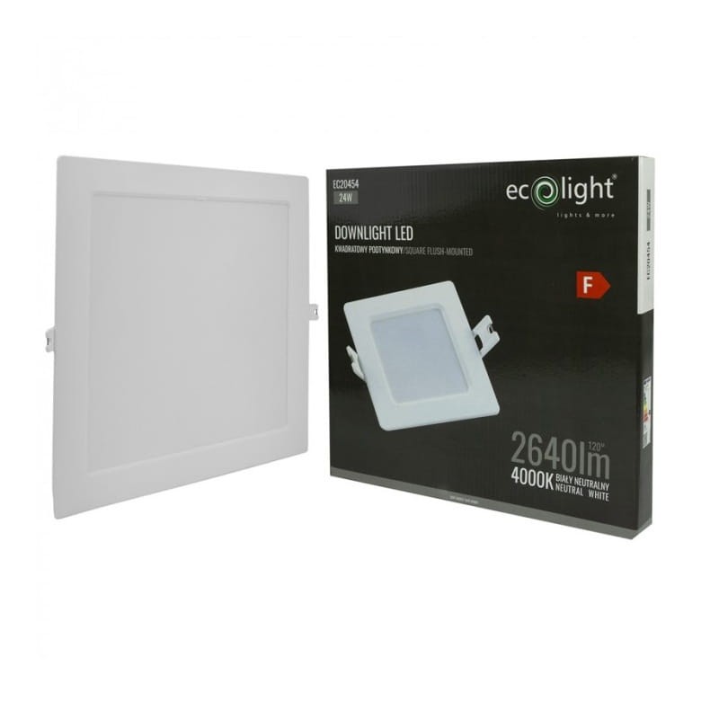 Panel LED 24W 2640lm 4000K podtynkowy kwadrat z opakowaniem