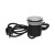 Gniazdo meblowe Ø6cm wpuszczane w blat z pokrywką, ładowarką USB i przewodem 1,8m, 1x2P+Z, 1xUSB, srebrne