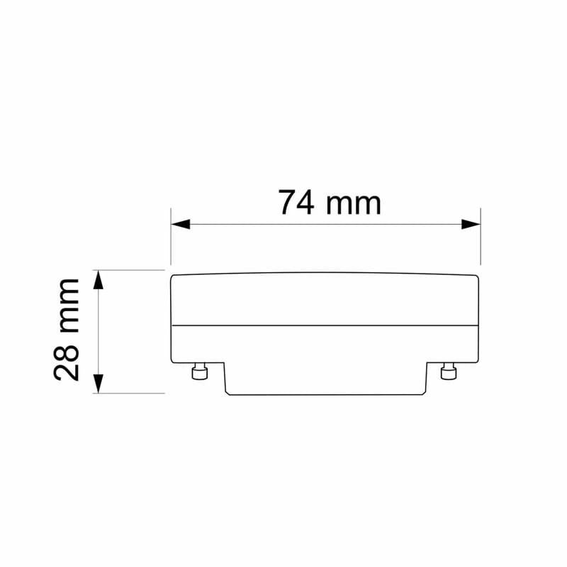 Żarówka LED GX53 8W 230V biała ciepła wymiary