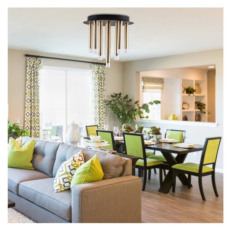 Lampa sufitowa 9xG9 GLAM czarno-złota zdjęcie poglądowe
