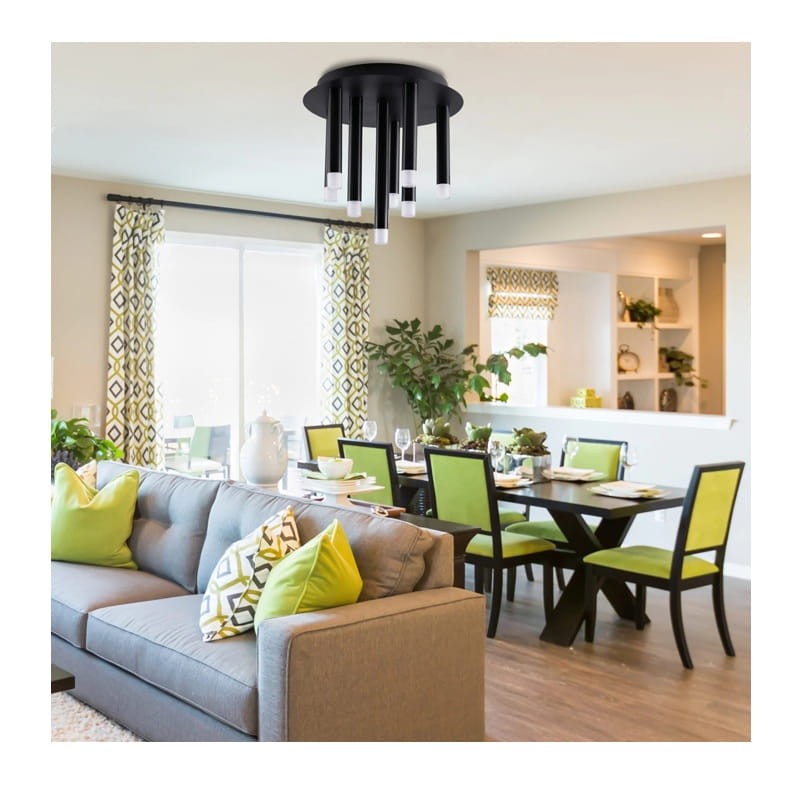 Lampa sufitowa 9xG9 GLAM czarna zdjęcie poglądowe