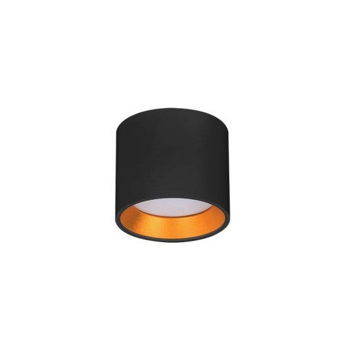 Oprawa sufitowa natynkowa GX53 GOLDA okrągła czarna+złota