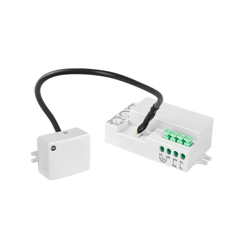 Czujnik ruchu mikrofalowy regulowany z kablem biały