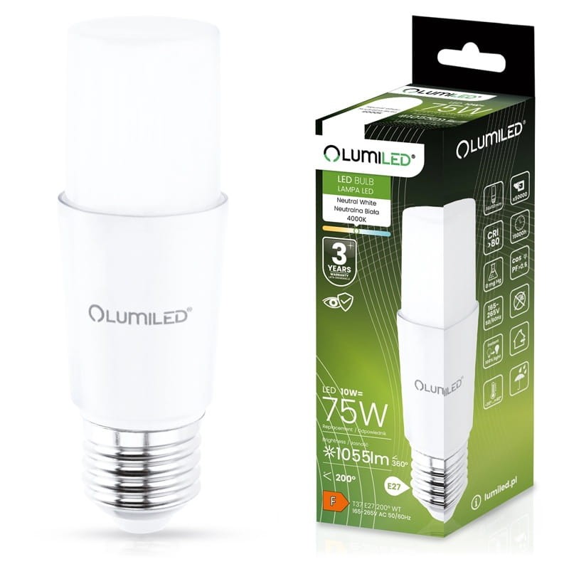 Żarówka LED E27 10W neutralna 4000K 1055lm Stick