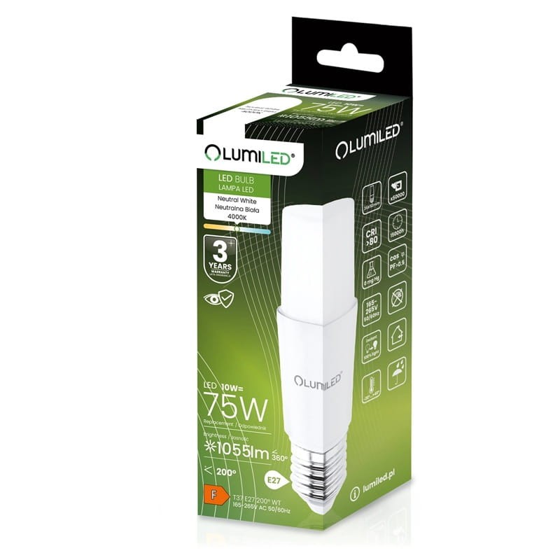 Żarówka LED E27 10W neutralna 4000K 1055lm Stick 747695
