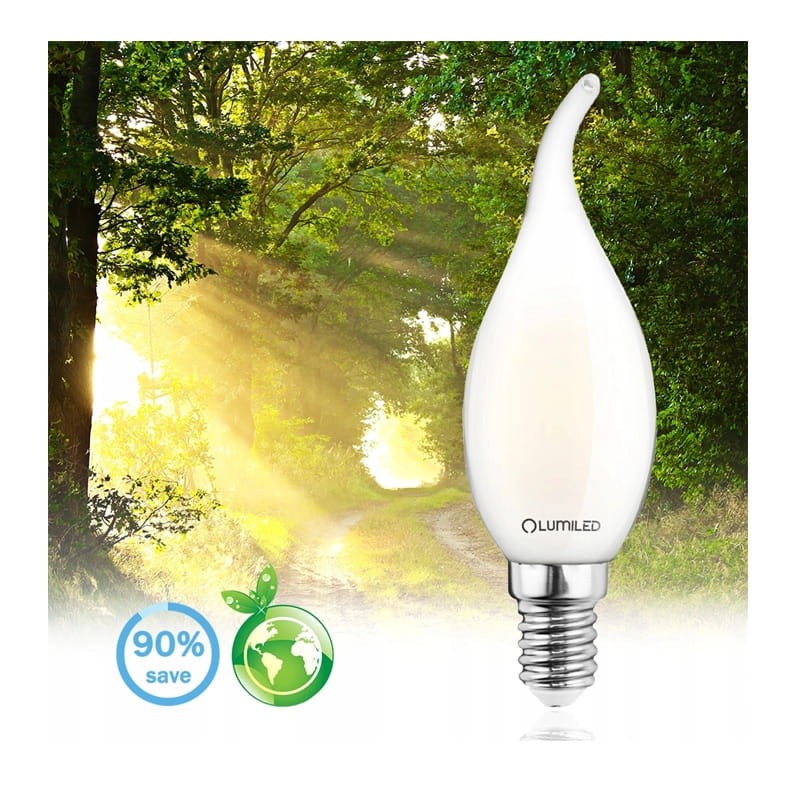 Żarówka LED E14 F35 7W płomyk Filament