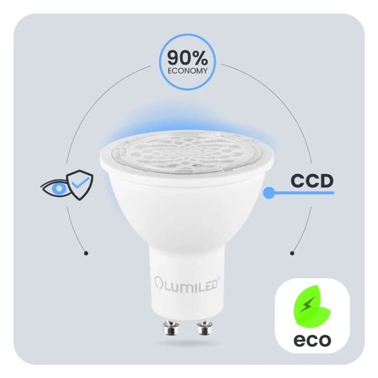 Żarówka LED GU10 6W 6500K biała zimna regulowana