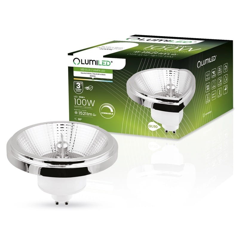 Żarówka LED GU10 ES111 15W biała neutralna 38° ściemnialna