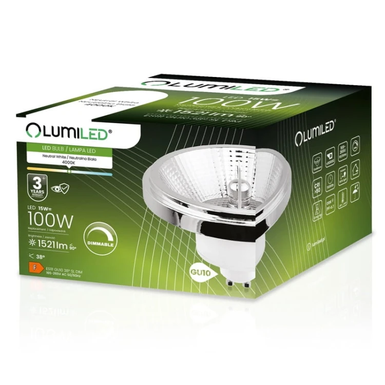 Żarówka LED GU10 ES111 15W biała neutralna 38° ściemnialna