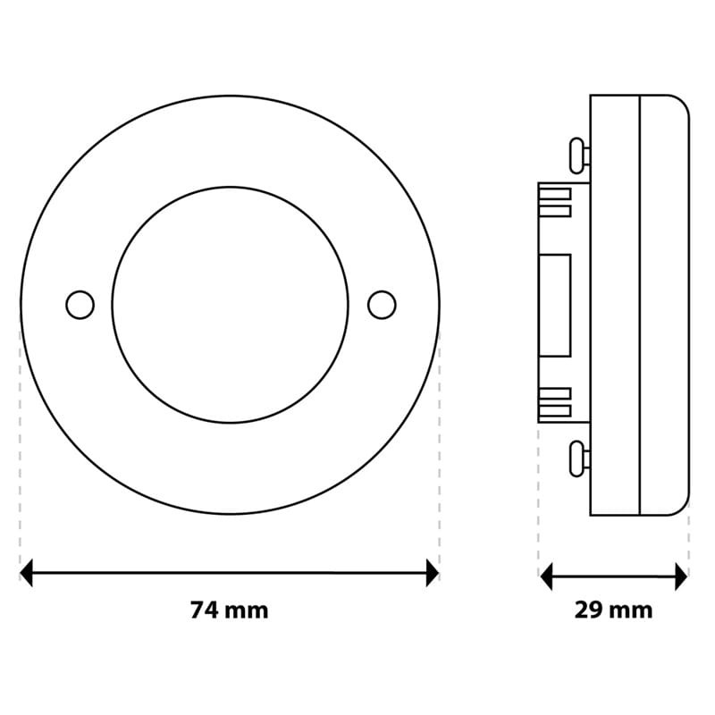 Żarówka LED GX53 12W 230V biała ciepła wymiary