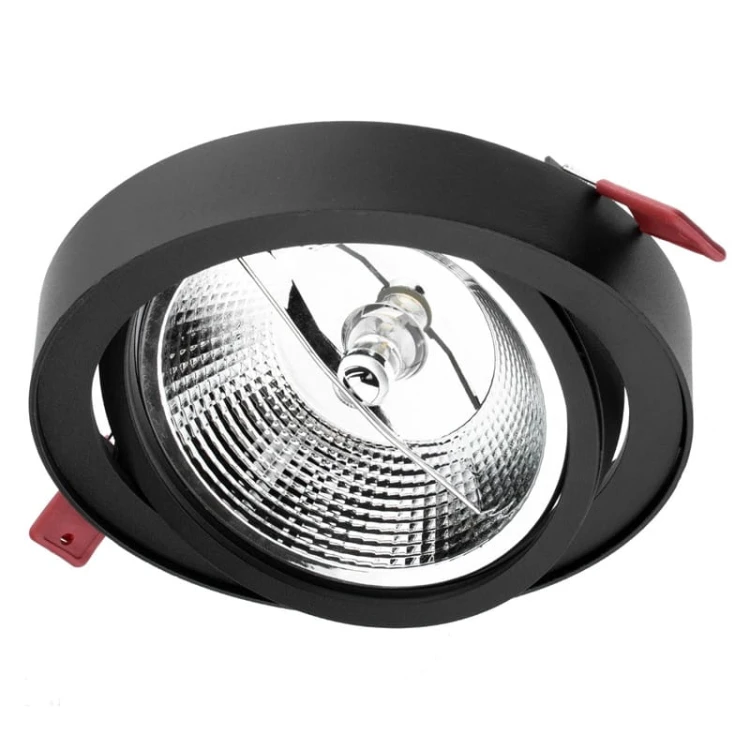 Oprawa podtynkowa ES111 GU10 14cm okrągła ruchoma czarna CARPI
