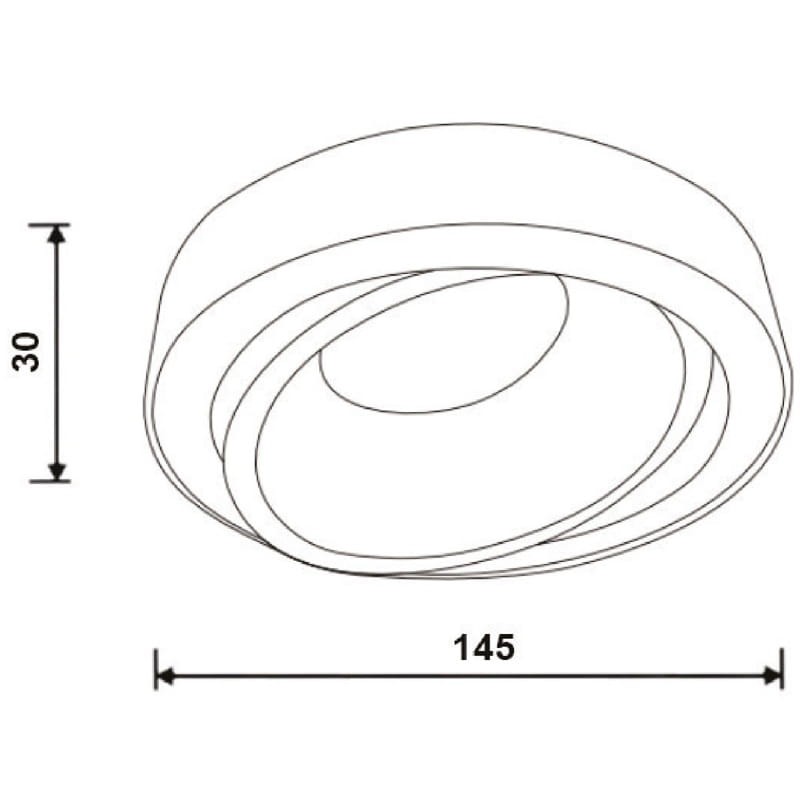 oprawa okrągła podtynkowa czarna 14cm ES111 wymiary