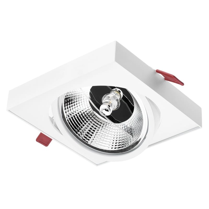 Oprawa podtynkowa ES111 GU10 kwadrat ruchoma biała CARPI