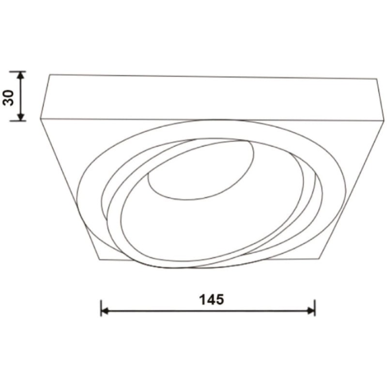 oprawa podtynkowa biała kwadrat ES111 wymiary