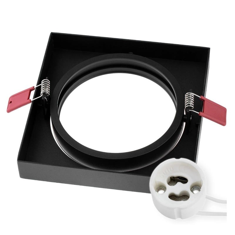 oprawa czarna podtynkowa ruchoma ES111 z gniazdem GU10