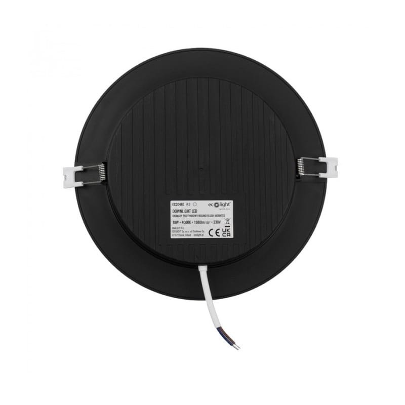 Panel LED 18W 1980lm 4000K czarny