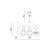 Przedłużacz rozgałęźnik Linea 2 gniazda 230V kabel 0,2m + 4xUSB wymiary