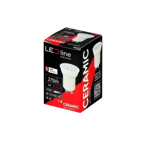 Żarówka LED GU11 3W 38° reflektor ciepła 2700K 330lm opakowanie
