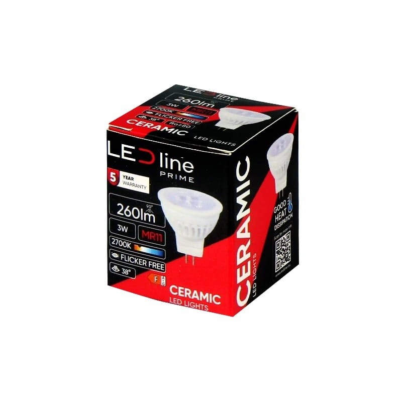 Żarówka LED MR11 3W 38° 12V reflektor ciepła 2700K 330lm
