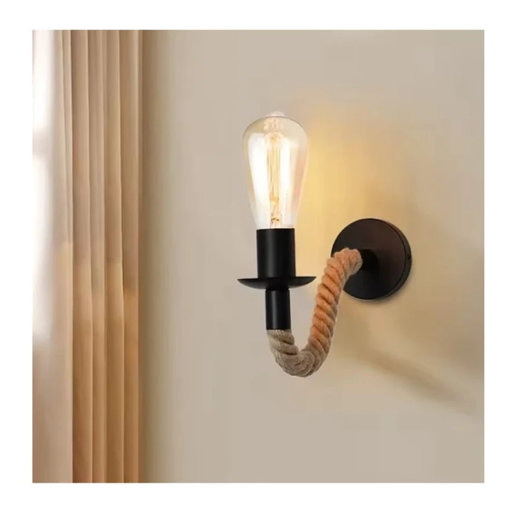 lampa ścienna loft sznur E27