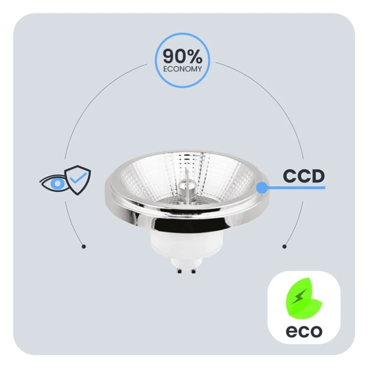 Żarówka LED GU10 ES111 10W biała ciepła 24°