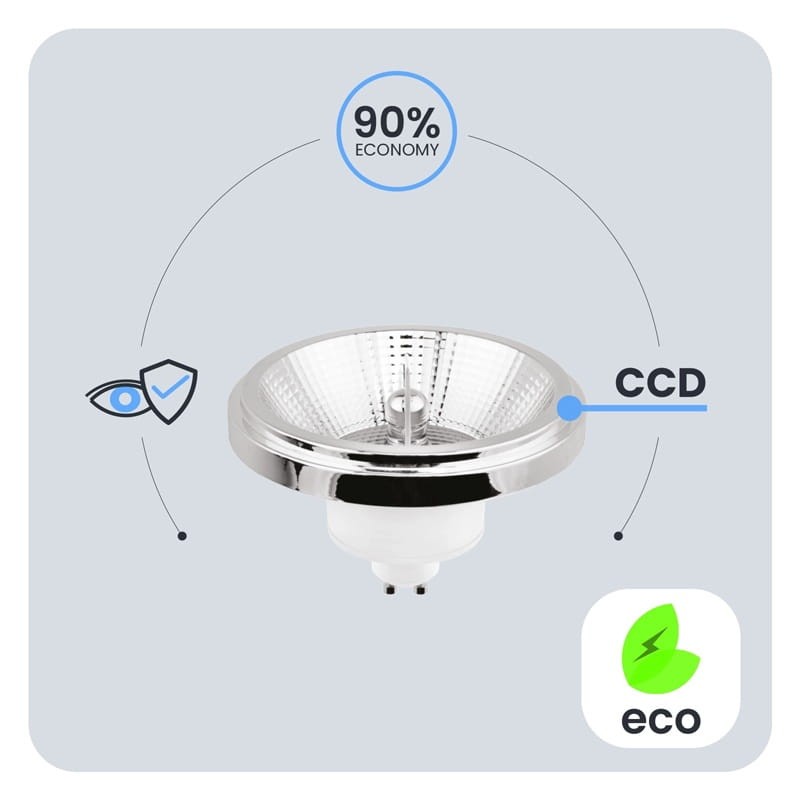 Żarówka LED GU10 ES111 10W biała ciepła 24°