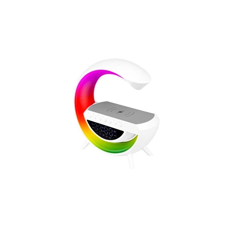 Lampka biurkowa LED G 5W RGB biała QI z głośnikiem 235mm