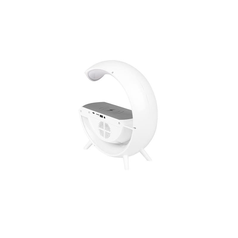 Lampka biurkowa LED G 5W RGB biała QI z głośnikiem 235mm