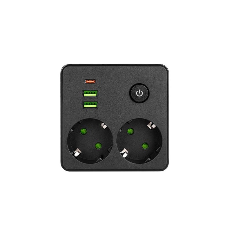 Rozgałęźnik MODI 2 gniazda 230V +3xUSB